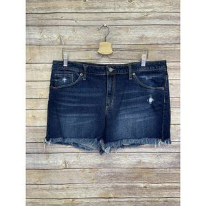 Universal Thread 16/33 R High Rise Shortie Frayed Denim Cutoff Style Stretchy